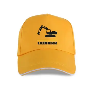 Novo chapéu Engraçado Homens Brancos boné Preto Escavadeira Liebherr Logotipo Clássico Tops
