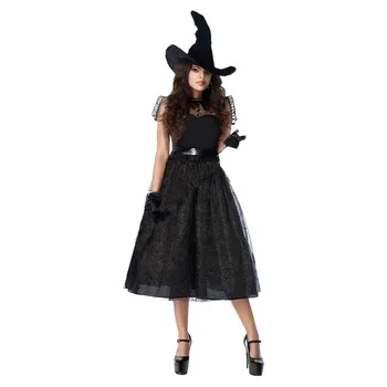 Bruxa De Halloween Cosplay Vestido Das Senhoras Boate Máscaras De Vestidos De Festa Papel De Adulto De Jogar Cartoon Gothic Vestidos Para Mulheres