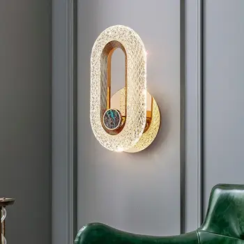 Moderno, Minimalista e Criativo Lâmpada de Parede de Luz de Luxo, Decoração Sala de estar no Corredor de TV de Parede Hotel Escada Quarto de Cabeceira Lâmpada de Parede
