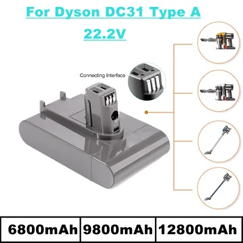 2023 mão aspirador de substituição de bateria, 22.2 V, 6800mAh~12800mAh,apropriado para o Dyson DC35, DC45 DC31, DC34, DC44, etc