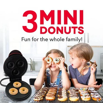 Elétrico de Rosca Máquina com revestimento antiaderente Cozinha Donut Maker Garoto de Snacks, Sobremesas, Café da manhã Plug UE