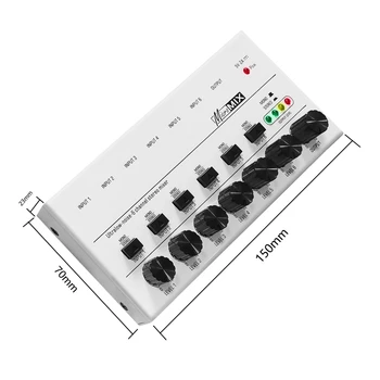 Mini Mixer De Baixo Nível De Ruído De Som Mixer Compacto Profissional Mixer 6-Canal Novo Dropship
