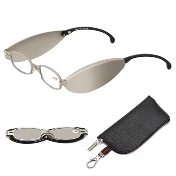 2023 Mini Portátil Dobrável Óculos de Leitura Homens Mulheres Anti-Luz Azul de Óculos Com Armação de Metal com Presbiopia óculos Óculos