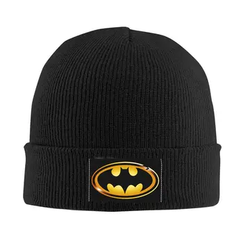 Super-Herói Morcego Bonnet Chapéu Chapéu De Malha De Homens, Mulheres Fresco Unisex Inverno Quente Skullies Beanies Caps