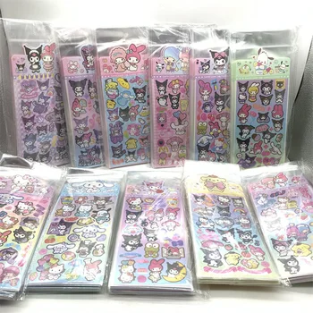 200pcs Misto de desenhos animados Sanrio Adesivos Bonito Hello Kitty Cinnamoroll Kuromi Minha Melodia Impermeável Adesivo Decalques para as Crianças Brinquedos