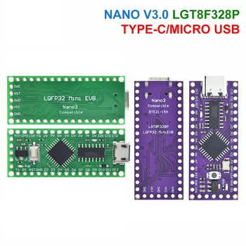 LGT8F328P LQFP32 MiniEVB TIPO-C MICRO USB ATMEGA328 Substituir Por Nano V3.0 LGT8F328P HT42B534-1 SOP16 Placa de Circuito Todos Testados