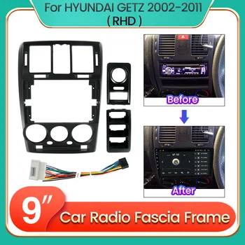 Áudio do carro, do Quadro Moldura de Painel Dvd de Instalação do Gps do Android Leitor de Rádio Para Hyundai GETZ 2002-2011 Mão Direita Unidade