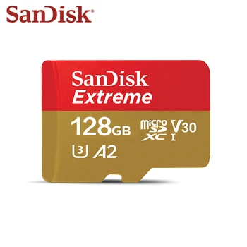 SanDisk Extreme Cartão Micro SD de 256 GB 128GB 64GB A2 Cartão de Memória de 32GB A1 U3 V30 Original do Cartão do TF para Celular Jogos Flash Card