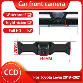 AHD 1080P Fisheye CCD Carro da Frente Vista de Estacionamento Positivo Logotipo da Câmera Para Toyota Levin 2019 2020 2021 Visão Noturna Impermeável