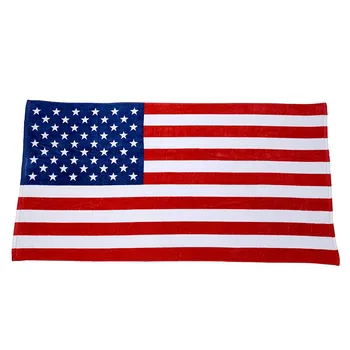 Dia da independência Bandeira Americana Toalha de Praia de Algodão h