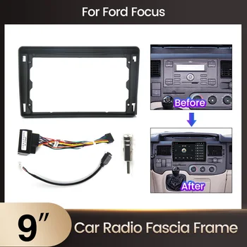 TomoStrong auto-Rádio Painel Moldura Para Ford Focus Por 9 Polegadas Host de Vídeo do Carro da Moldura do Painel do Cabo de Alimentação CANBUS Novo