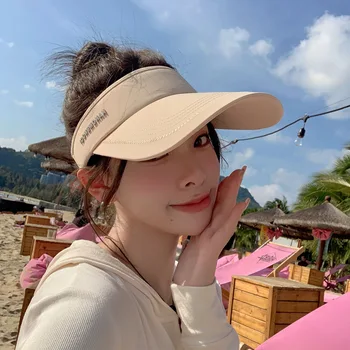 2023 Estilo coreano Novo Internet Famoso Chapéu de Moda feminina de Todas-Jogo Grampo de Cabelo de Proteção solar Pala do quepe de Esportes de Beisebol Ca