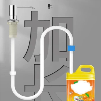 Prático Dispensador de Sabão de Cozinha, casa de Banho Fácil de Instalar Bomba de Garrafa de Higienizadores de Mãos Shampoos Gel de Banho P15F