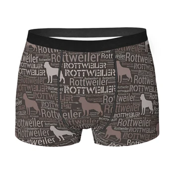Bulldogs Rottweiler Metzgerhund Padrão de Cuecas de Algodão Calcinha de roupa íntima para Homens Impressão Shorts Boxer Briefs