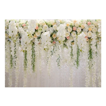 Multifuncional Flor de Parede 210X150cm Fotografia pano de Fundo Rosa Festa de Casamento Decoração H1