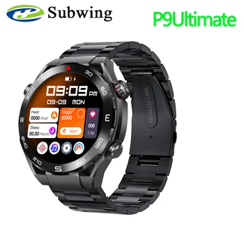 P9Ultimate Smart Watch Homens NFC 1.62 Polegadas Smartwatch de Carregamento sem Fios Bluetooth Chamada Bússola Mulheres 2023