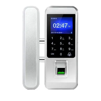 Office para porta de vidro, fechadura biometrica sem abrir senha all-in-one wireless access control lock sem fiação