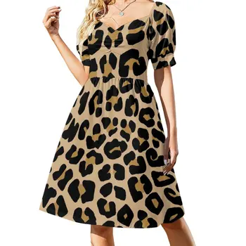 Leopard Print Dress vestido de verão das mulheres vestido vestido Elegante vestido de verão das mulheres 2023