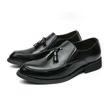 Mens Sapatos Sapatos De Couro Preto Marrom Clássico Sapatos De Vestido De Noiva Office Homens De Negócios Formal Sapatos