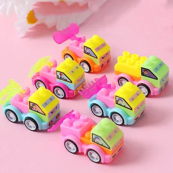 5-20Pcs DIY Criativo Quebra-cabeça de blocos de Construção de Carros de Brinquedo de Construção do Veículo Crianças do Chuveiro de Bebê Festa de Aniversário, Presentes de Favores Pinata