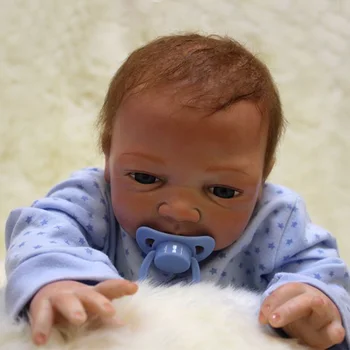 46cm Reborn Dolls Simulação Bebê Corpo Mole Bonecas Reborn Brinquedos com Chupeta Crianças Brinquedos de Presente para a Menina Reborn Baby Doll