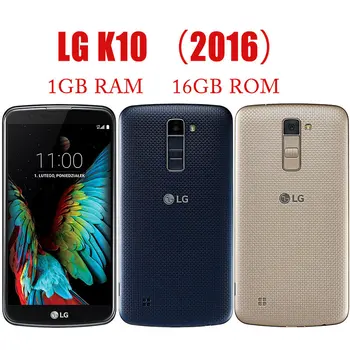 Original Desbloqueado LG K10 (2016) Smartphone 16GB ROM 1GB de RAM Móvel 4G LTE Octa Core, Câmera Traseira de 13MP 5.3