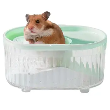 Hamster Banho Tigela Pequena Clara Hamster Banheira, Duche Reutilizáveis Multi-color Pequeno animal de Estimação casa de Banho Multifuncional Hamster Lixo