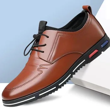 2023 Primavera, Outono Homens Novos do Fundo Macio Sapatos Casuais de Negócios Formais Preto Único Sapatos da Moda de Sapatos de Tênis para Homens