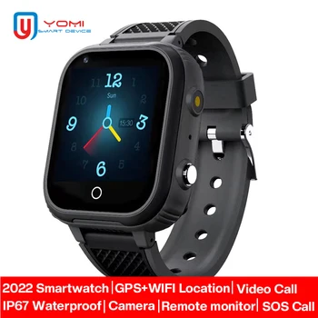 Impermeável Crianças Smart Watch 2-forma de Chamada de Chamada de Vídeo Remoto, GPS, Wi-Fi Tracker Smartwatch para Estudantes Telefone Android Assistir смарт часи