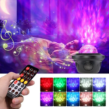 Projetor Lâmpada Colorida Céu Estrelado Galaxy Criança USB Bluetooth, Leitor de Música Estrela da Noite Romântico à Luz de Lâmpada de Projeção Presentes