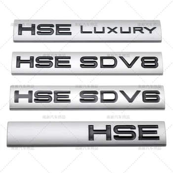 Estilo carro 3D HSE Luxo HSE SDV6 HSE SDV8 de Metal Cromado Liga de Zinco Adesivo Emblema Emblema de Decalque para Land Rover Ranger Rover
