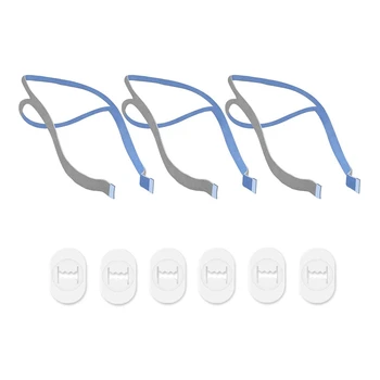 Substituição Compatíveis para P10 Almofada Nasal CPAP Correia 3 Alças de Ombro e 6 de Ajustamento de Clipes de Um