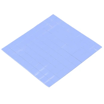 300 Pces 10X10x1mm de Silicone Almofada Térmica Para Condutores de Dissipador de Calor de Isolamento Patê, Azul