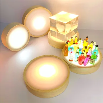 USB DIY Luminosa Artesanal de Pequena Garrafa de Vinho Cubo de Gelo Pequeno Noite a Luz do ambiente de Trabalho da Lâmpada de Mesa Criativa de Presente de Aniversário Dropshipping