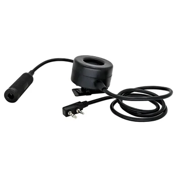 A TCI PPF 2-pin Kenwood plug push-to-talk militar fone de ouvido walkie-talkie acessório para cancelamento de ruído fones de ouvido tático