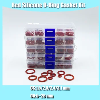Vermelho VMQ de Silicone, Anel-O anel de Vedação CS 1.5/2.0/2.4/3.1 mm Impermeável Isolada máquina de lavar Resistente ao Óleo, anel de Alta Temperatura Oring
