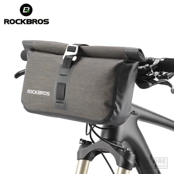 ROCKBROS 5-6L de Bicicleta Saco Impermeável Frente Reflectice Tubo de Moto, Saco de MTB Grande Capacidade de Bolsa de Guidão Quadro Frontal do Tronco Pannier
