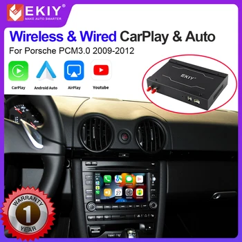 EKIY sem Fio CarPlay Para a Porsche Boxster Cayenne para o 911, Cayman PCM3.0 2009-2012 Sistema Linux Com Android Auto Interface Airplay