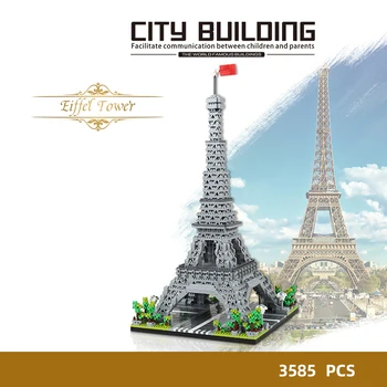 Mundialmente Famosa Arquitetura De Micro Diamante Construção De Bloco De Cor-De-Rosa França Paris Torre Eiffel Modelo Mini Tijolos De Brinquedo Nanobrick
