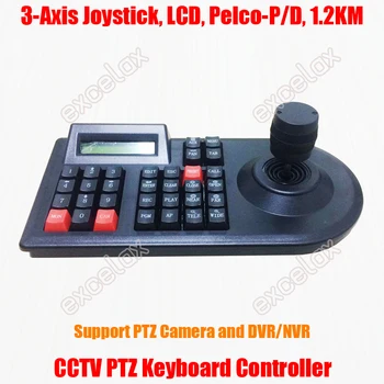 3-Eixo do Joystick Controlador do Teclado do CCTV do Teclado para Segurança PTZ Speed Dome Camera Decodificador de DVR, NVR Pelco RS485 Pan Tilt Zoom