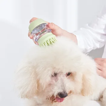 Pet shop Cão e Gato Banho Escova de Silicone Pente Duplo Pente de hidromassagem Escova de material de Limpeza