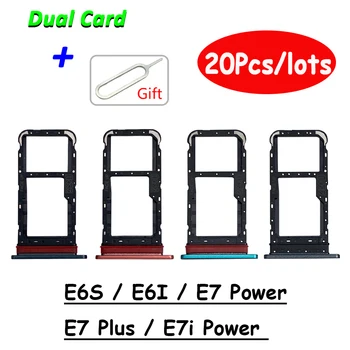 20Pcs/Lotes SD Suporte da Bandeja de Cartão de Substituição Para o Motorola Moto E7 Poder E7i Poder E7 Plus E6i E6S Bandeja do Cartão SIM + Ferramentas de Reparo