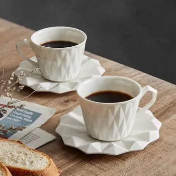 200ml de estilo Nórdico criativo cerâmica xícara de café prato conjunto de leite Simples xícara de café copo de cappuccino da copa