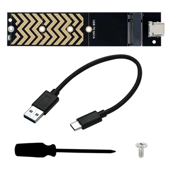 .2 Adaptador USB .2-NGFF Unidade de disco Rígido USB3.2 6Gbps USB para .2 PCI-E Conversor de Leitor - M & B+M Chaves 2230 -80 SSD