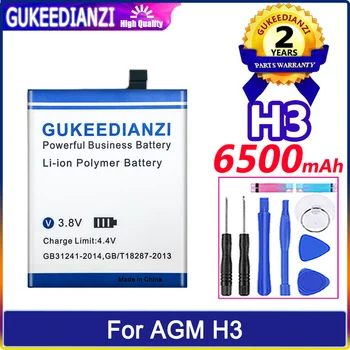 Bateria 6500mAh Telefone Móvel Bateria de Substituição Para AGM H3 Bateria de Alta Qualidade