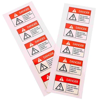 10 Pcs Adesivo De Aviso Vermelho Frágil Adesivo Sinal De Decalque Adesivos De Tags De Segurança Com Caixa Elétrica