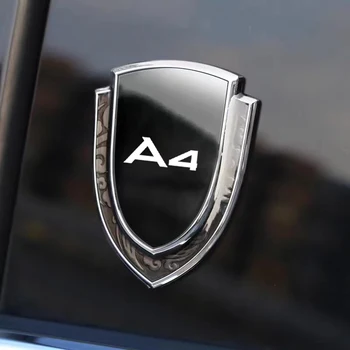 Corpo do carro do Lado do Logotipo Adesivo de Carro Estilo de Escudo Emblema Emblema Auto Etiqueta da Janela para audi A4 Acessórios do carro