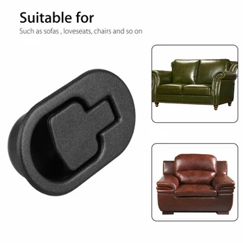 Fivela de Mão, Alça de Puxar Sofá 11*6.8 cm Universal ABS Preto Cadeira Cadeiras de Escritório Oval de Plástico Poltronas de Substituição