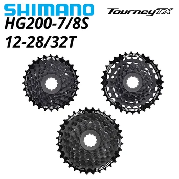 Shimano Tourney HG200 7s 12-28T/12-32T 8s 12-32T Mountain Bike Cassete CS-HG200-7 / CS-HG200-8 Para MTB Bicicleta Volante 32T 28T