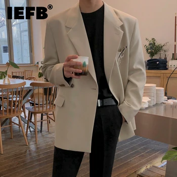 IEFB Elgance Homens de paletó Estilo coreano Casual Blazer Casaco Frouxo de Moda Bonito Terno de Pequeno Outono Novo Vestuário Masculino 9C2172